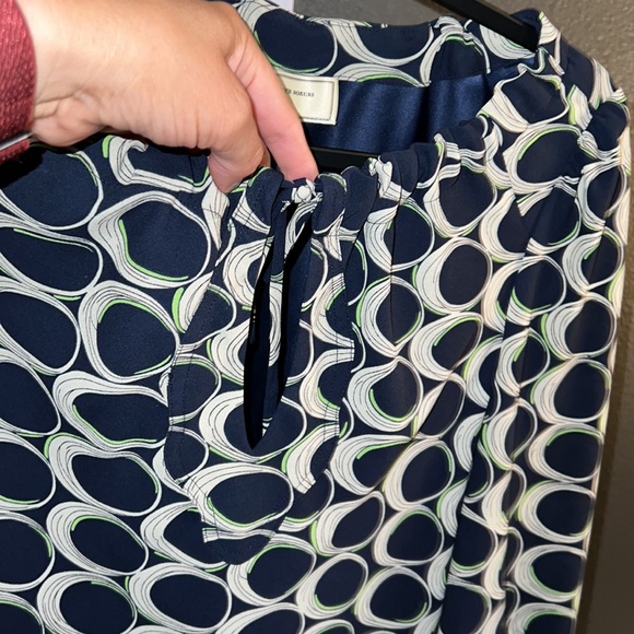 moulinette soeurs, Anthropologie, navy dress with tan ovals “Elipses” dress - Picture 4 of 11